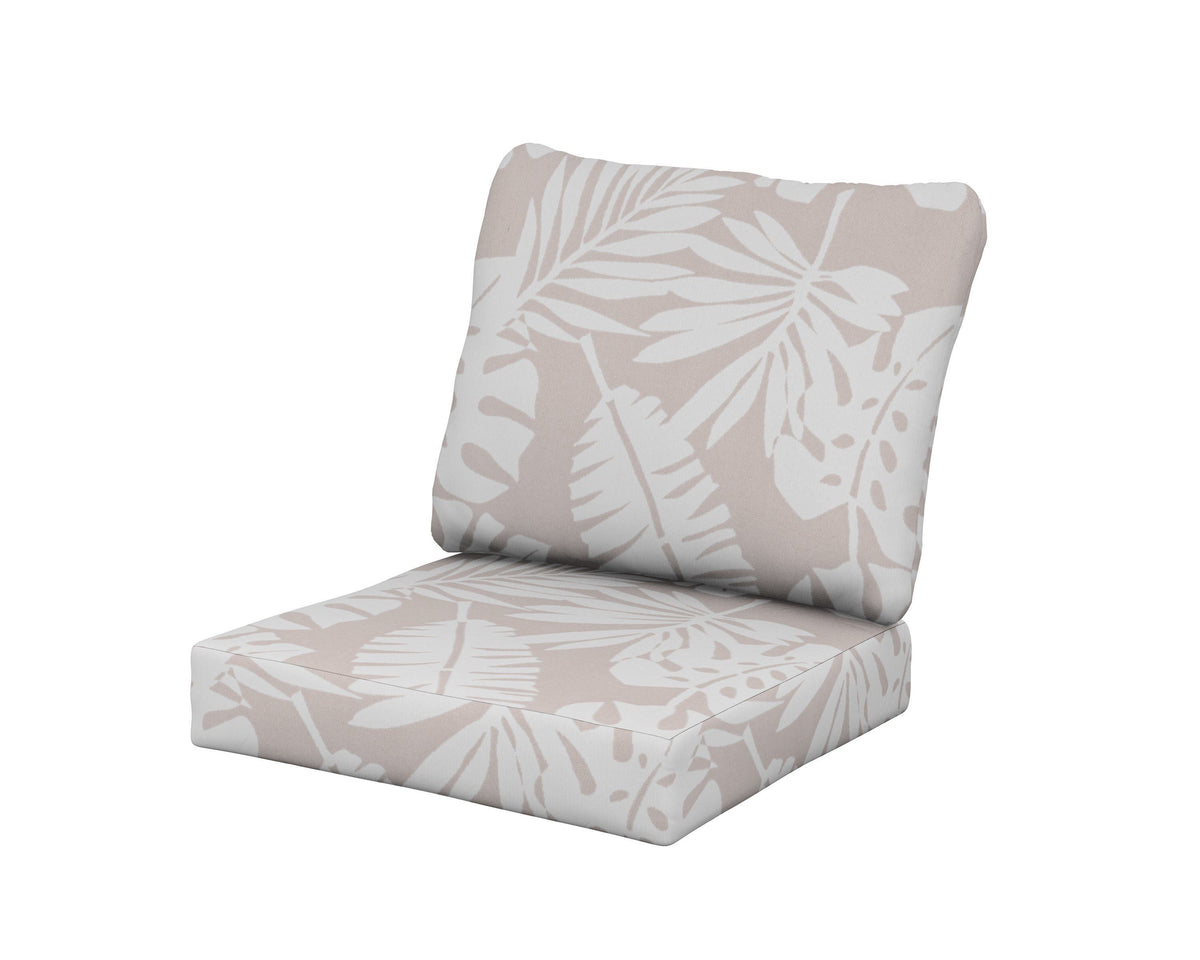 POLYWOOD Baffle Seat/Back Cushion in Leaf Dune Burlap