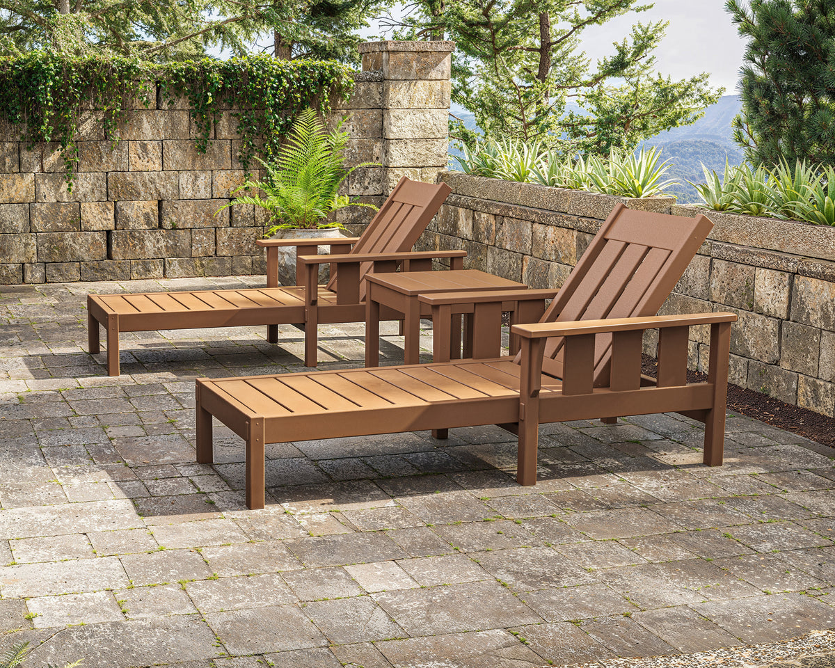 POLYWOOD Acadia 3-Piece Chaise Set in an outdoor setting