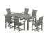 POLYWOOD Quattro 7-Piece Parsons Dining Set in Slate Grey