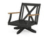 POLYWOOD Braxton Deep Seating Swivel Chair Frame in Black / Natural