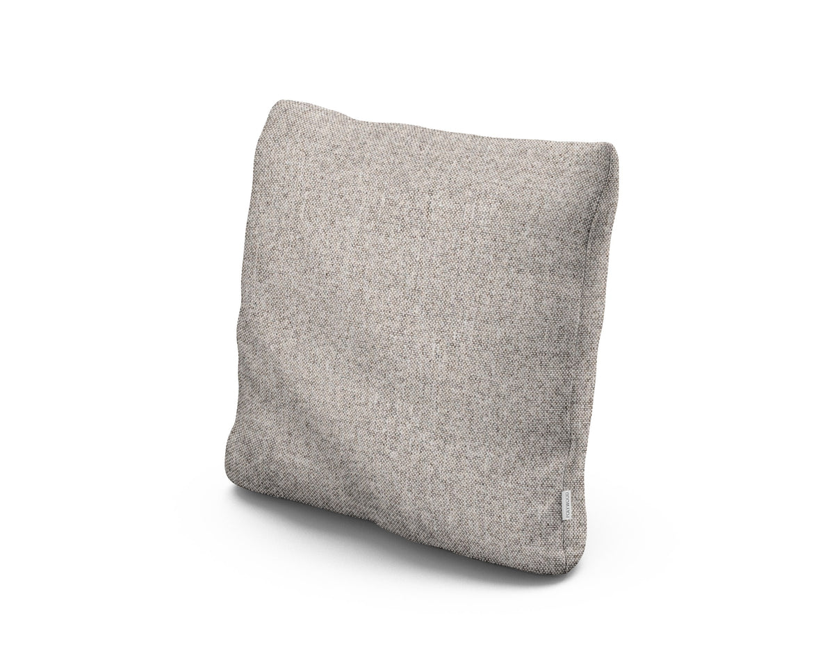 POLYWOOD 18" Outdoor Throw Pillow in Weathered Tweed