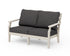 POLYWOOD Savannah Deep Seating Loveseat in Sand / Ash Charcoal