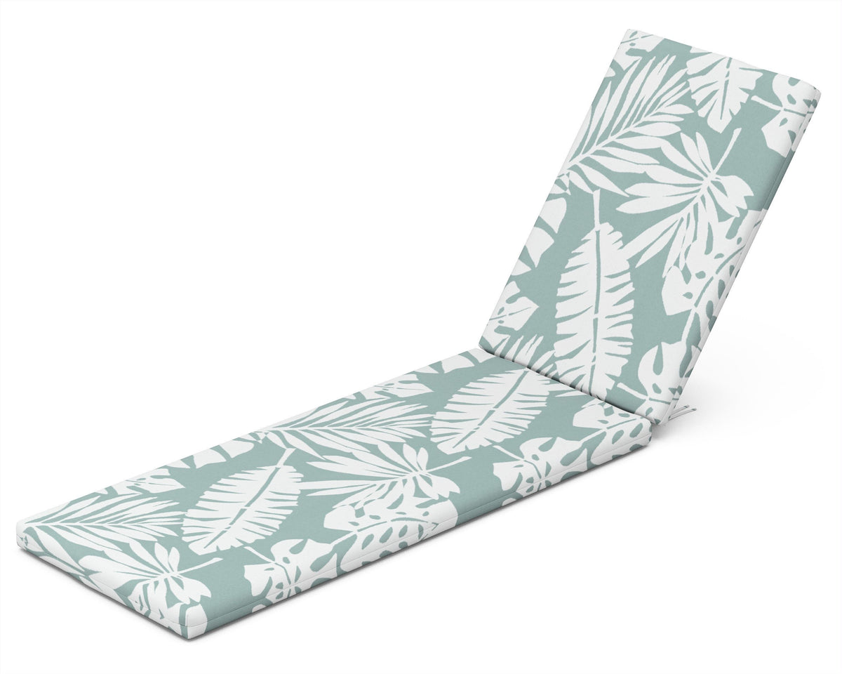 POLYWOOD Chaise Seat/Back Pad in Leaf Glacier Spa