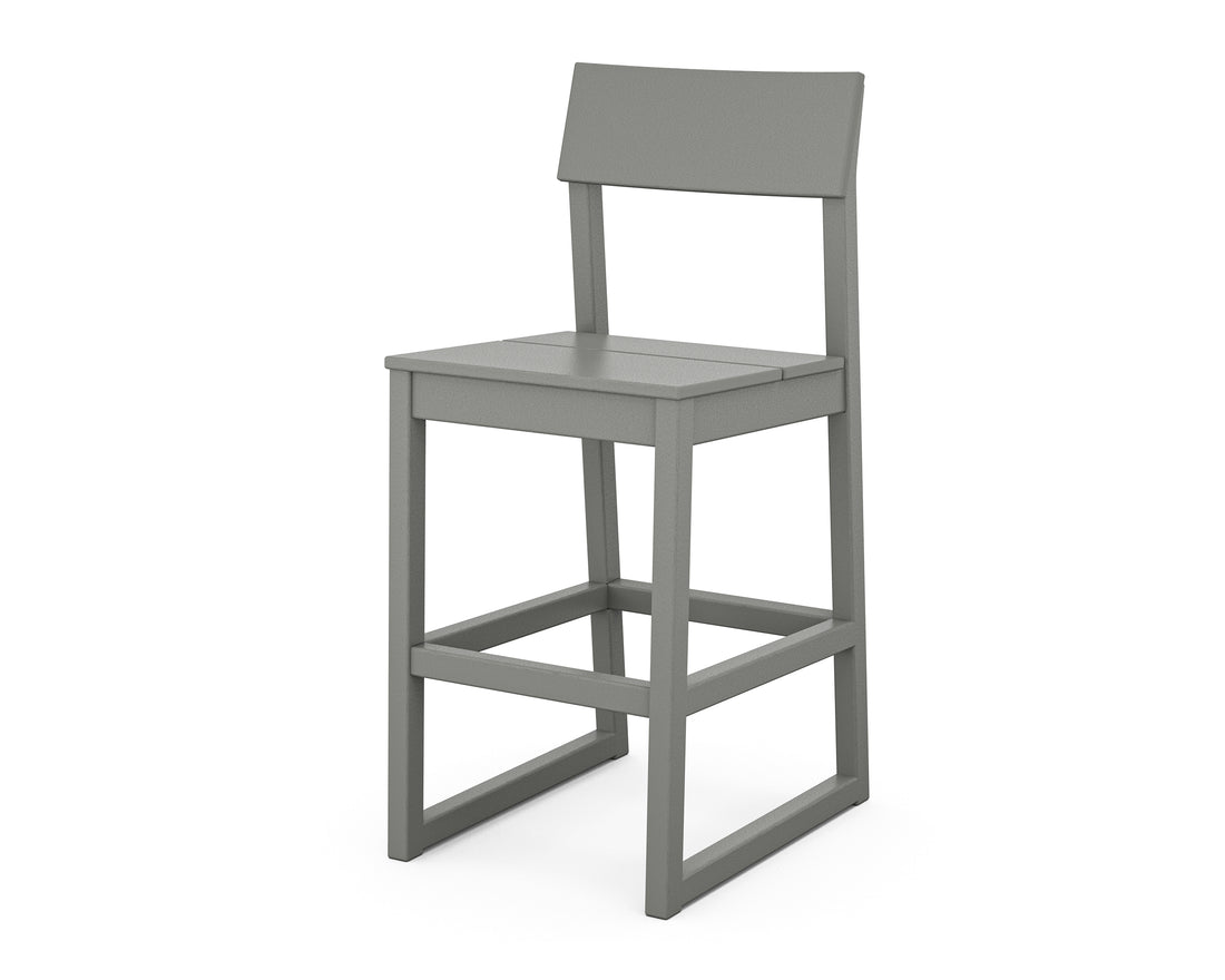 POLYWOOD EDGE Bar Side Chair in Slate Grey