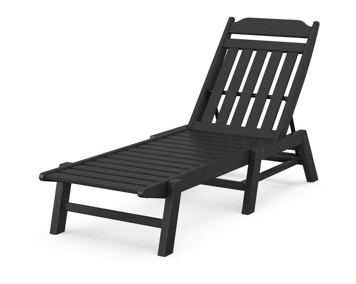 POLYWOOD Cottage Chaise in Black