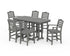 POLYWOOD Savannah 7-Piece Counter Set in Slate Grey