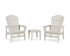 POLYWOOD 3-Piece Nautical Grand Upright Adirondack Set in Sand