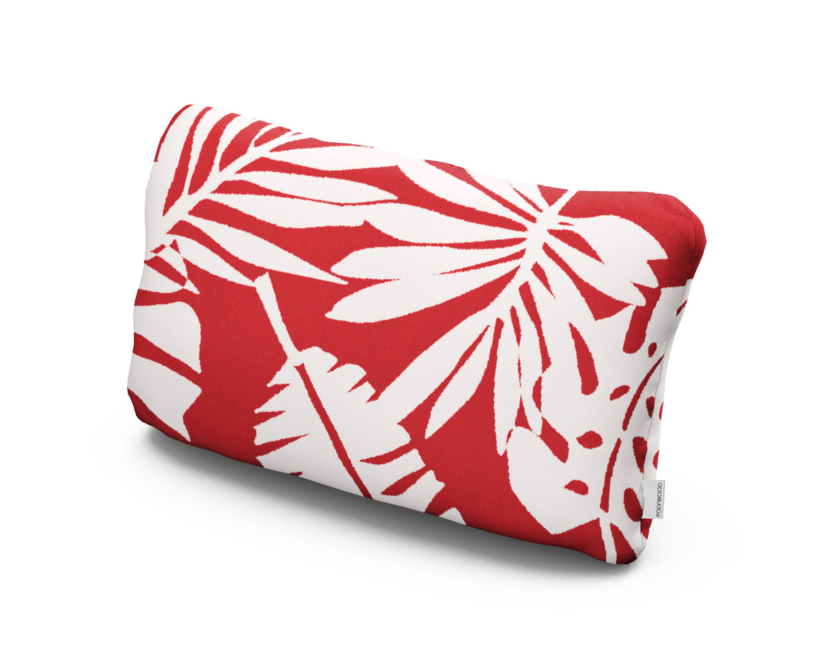 POLYWOOD Outdoor Lumbar Pillow in Leaf Crimson