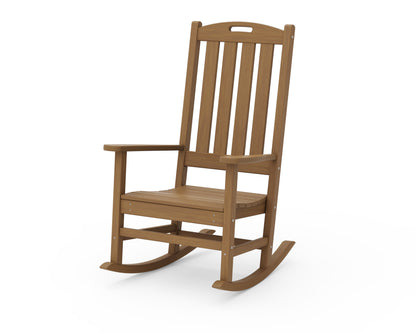 POLYWOOD Nautical Porch Rocking Chair in Natural