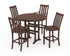 POLYWOOD Vineyard 5-Piece Nautical Trestle Bar Set in Mahogany