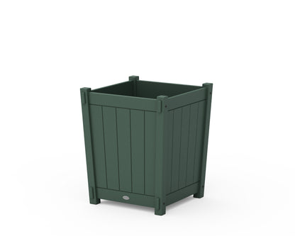 POLYWOOD Vineyard Large Tapered Square Short Planter Box in Green