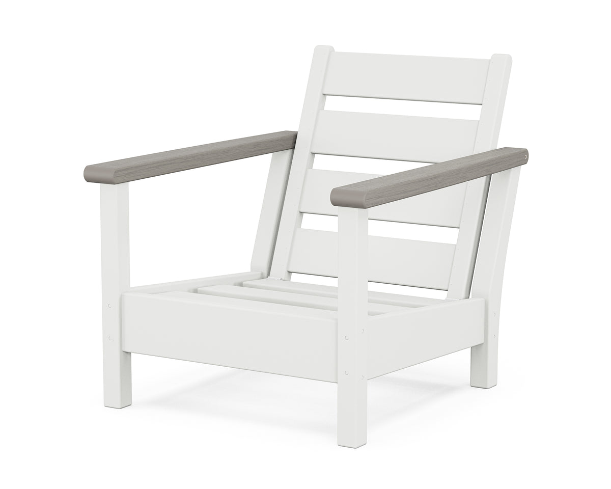 POLYWOOD Harbour Chair Frame in White / Driftwood