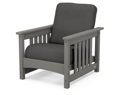 POLYWOOD Club Mission Chair in Slate Grey / Spectrum Carbon