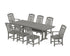 POLYWOOD Cottage 9-Piece Farmhouse Dining Set with Trestle Legs in Slate Grey