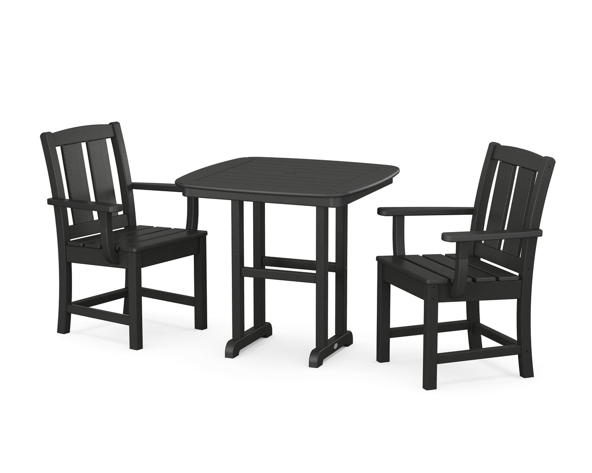 POLYWOOD Mission 3-Piece Dining Set in Black
