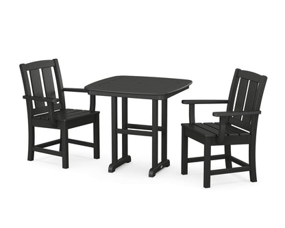 POLYWOOD Mission 3-Piece Dining Set in Black