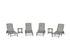 POLYWOOD Nautical Chaise 6-Piece Set in Slate Grey