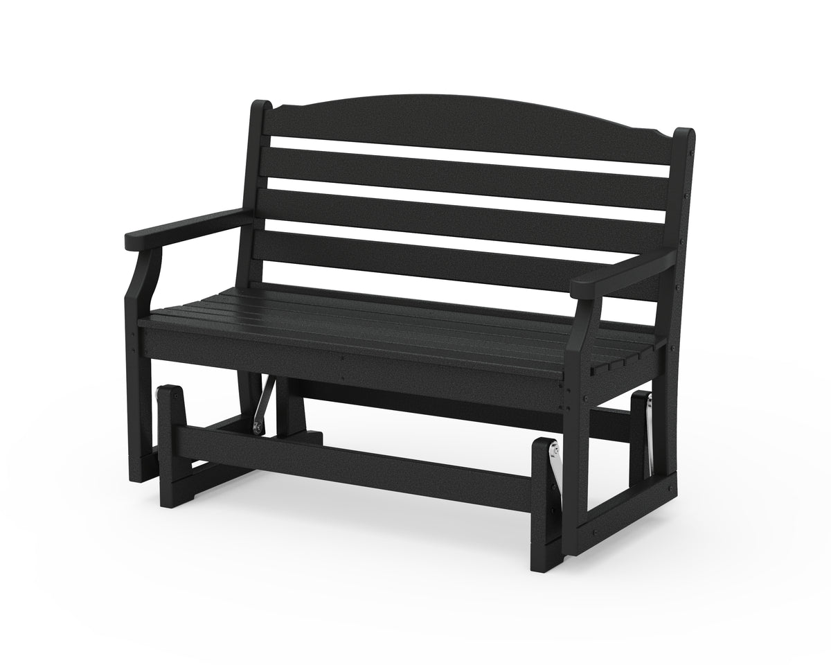 POLYWOOD Savannah 48" Glider in Black