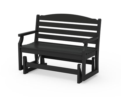 POLYWOOD Savannah 48" Glider in Black