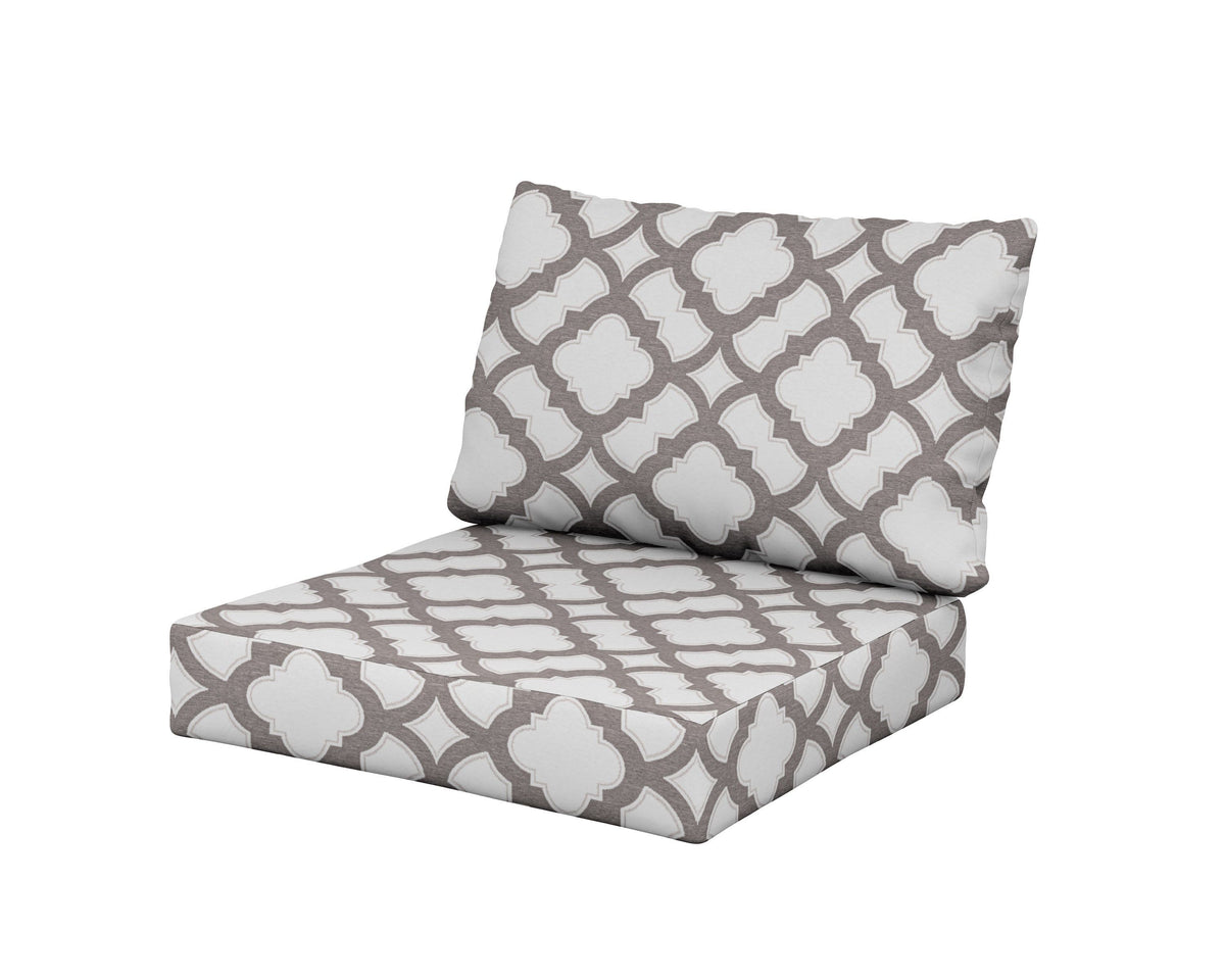 POLYWOOD Modular Cushion in Trellis Grey Mist