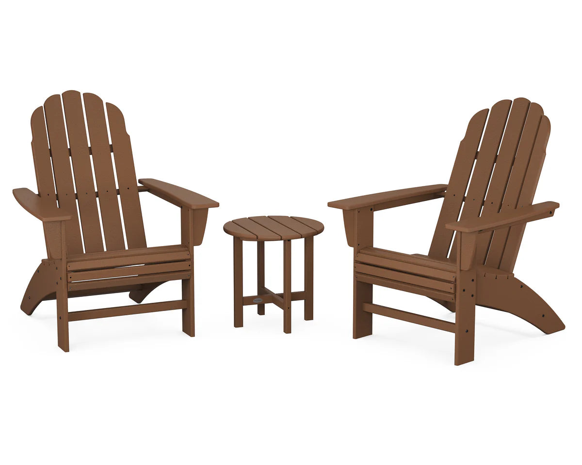 POLYWOOD Vineyard 3-Piece Curveback Adirondack Set