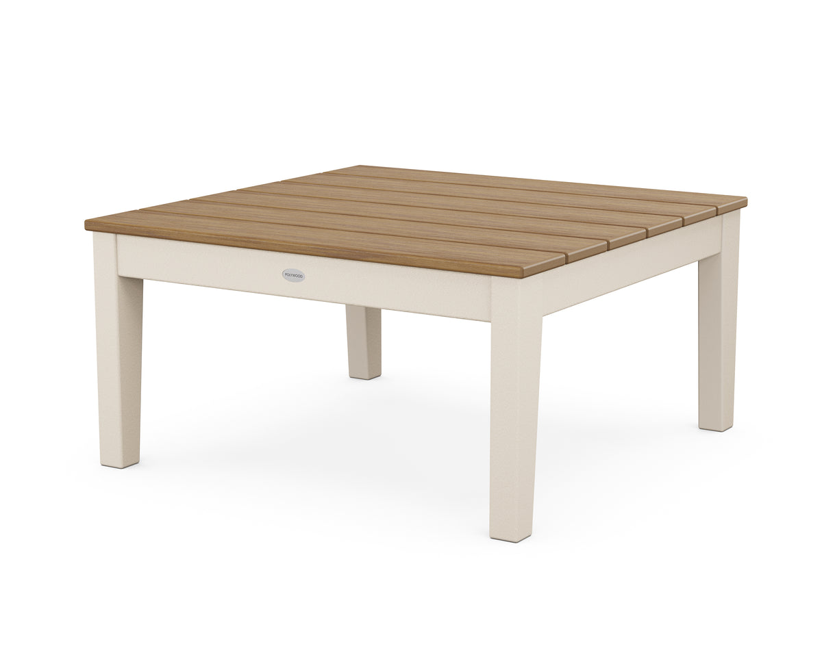 POLYWOOD Newport 36" Conversation Table in Sand / Natural
