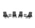 POLYWOOD Nautical Chaise 6-Piece Set with Arms in Black
