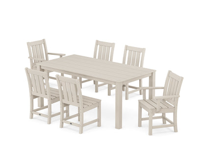 POLYWOOD Oxford 7-Piece Parsons Dining Set in Sand