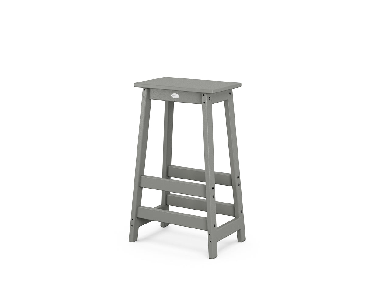 POLYWOOD Modern Studio Bar Stool in Slate Grey