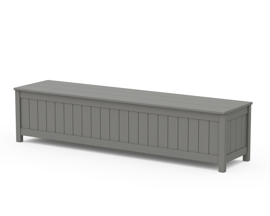 POLYWOOD Vineyard 72" Storage Bench in Slate Grey