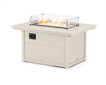 POLYWOOD Rectangle 34"x46" Fire Pit Table in Sand