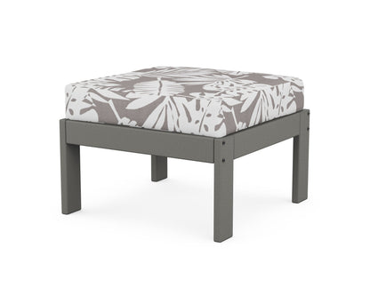 POLYWOOD Vineyard Modular Ottoman in Slate Grey / Leaf Grey Mist