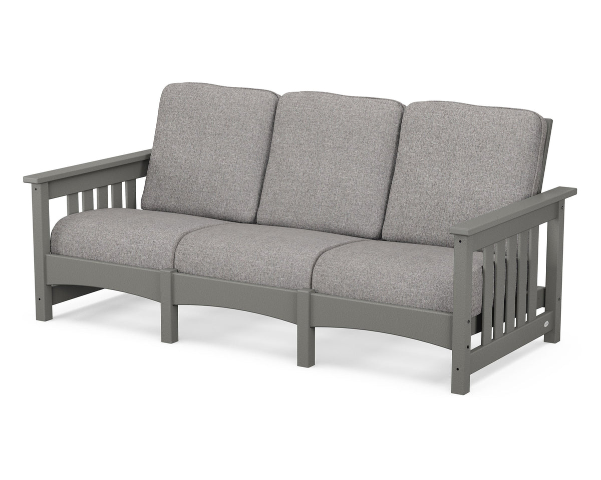 POLYWOOD Club Mission Sofa in Slate Grey / Grey Mist