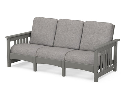 POLYWOOD Club Mission Sofa in Slate Grey / Grey Mist