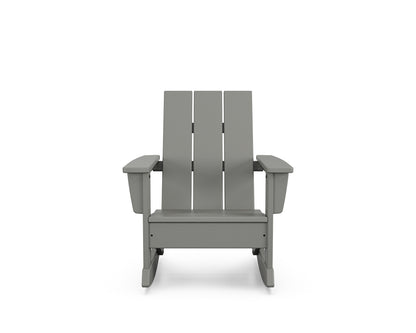 Additional angle of the POLYWOOD Kids Modern Adirondack Rocking Chair in Slate Grey