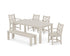 POLYWOOD Chippendale 6-Piece Parsons Dining Set with Bench in Sand