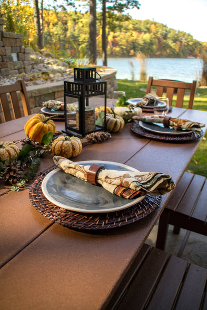 Third detail photo of the POLYWOOD Traditional Garden Dining Arm Chair in Teak