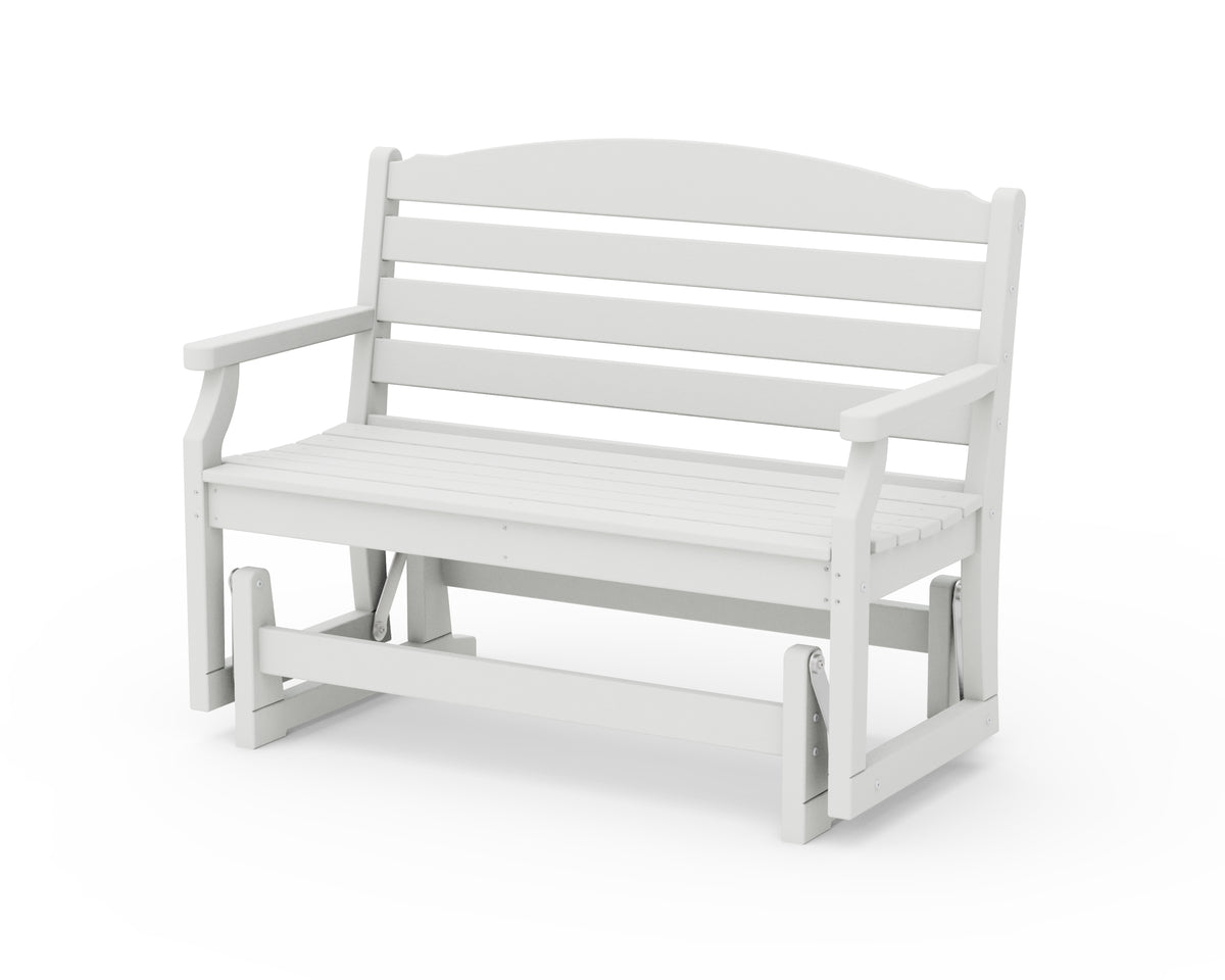 POLYWOOD Savannah 48" Glider in Vintage White