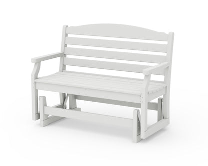 POLYWOOD Savannah 48" Glider in Vintage White