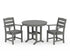 POLYWOOD Lakeside 3-Piece Round Dining Set in Slate Grey