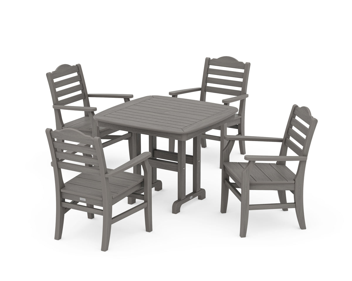 POLYWOOD Savannah 5-Piece Dining Set in Driftwood