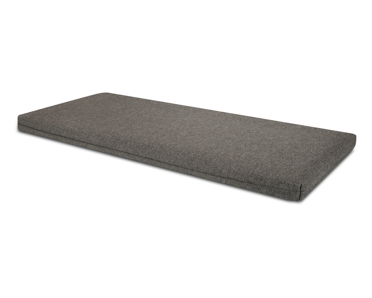 POLYWOOD Bench Seat Cushion - 17.25"D x 68.5"W x 2.5"H in Blend Coal