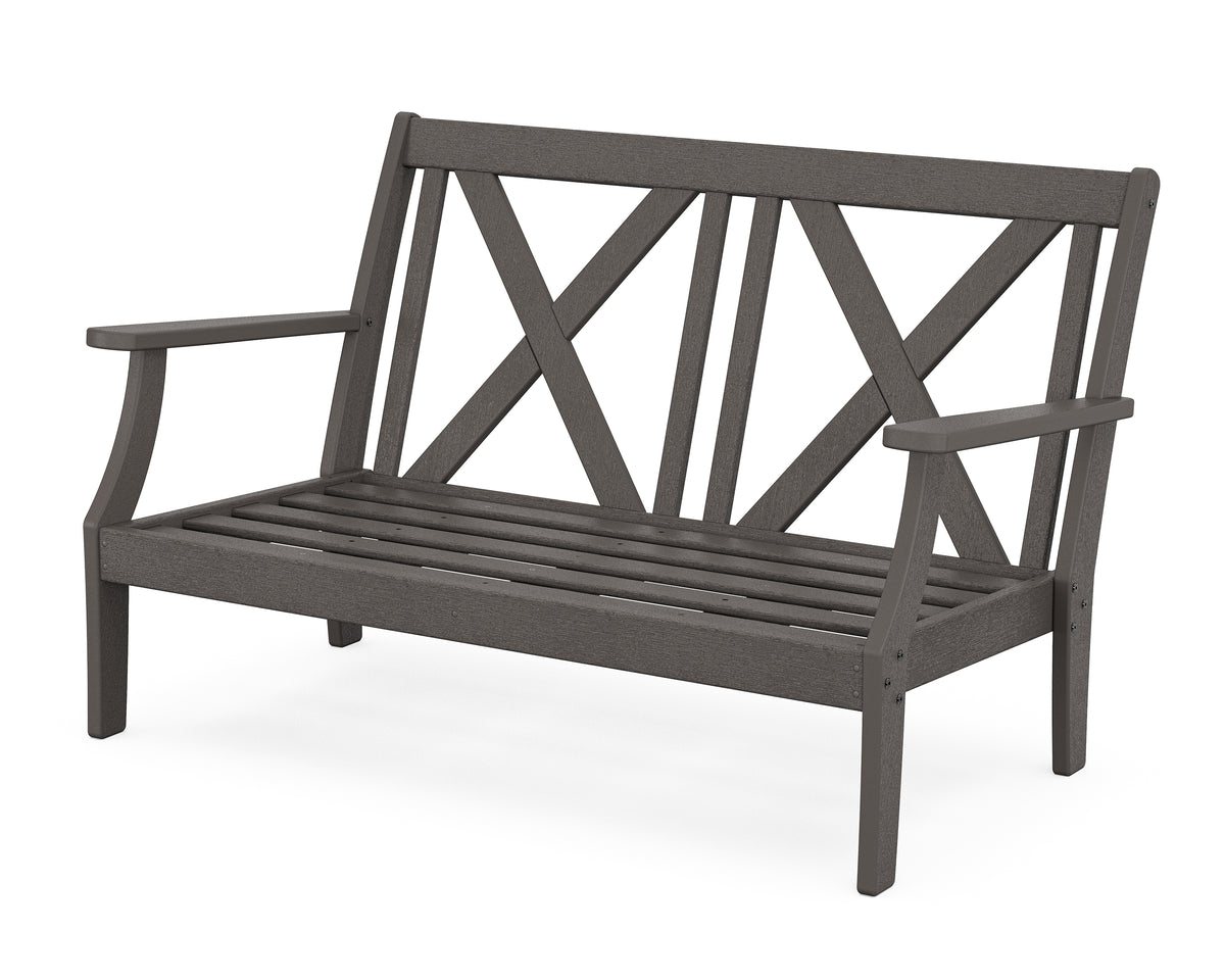 POLYWOOD Braxton Deep Seating Loveseat Frame in Vintage Coffee