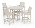 POLYWOOD 5 Piece Signature Bar Dining Set in Sand