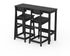 POLYWOOD Modern Studio Urban Bar Chair 3-Piece Balcony Set in Black