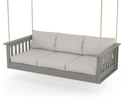 POLYWOOD Vineyard Daybed Swing in Slate Grey / Cast Ash