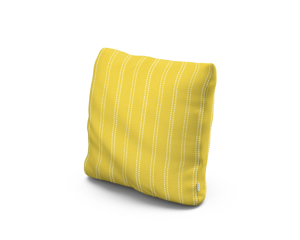 POLYWOOD 16" Outdoor Throw Pillow in Stitch Canary