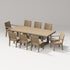 POLYWOOD PW Designer Series Latitude 9-Piece A-Frame Table Dining Set in Vintage Sahara