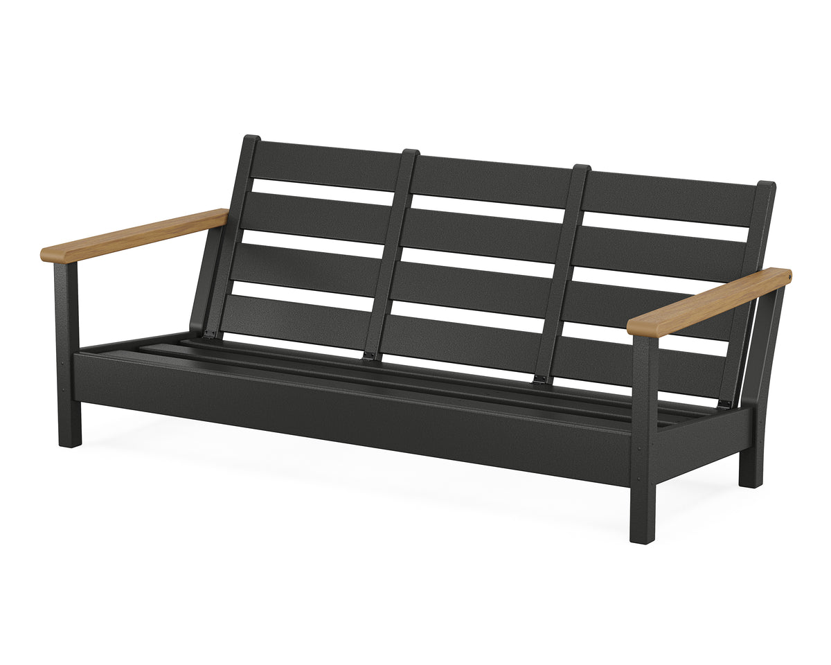 POLYWOOD Harbour Sofa Frame in Black / Natural