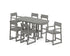 POLYWOOD EDGE 7-Piece Counter Set in Slate Grey